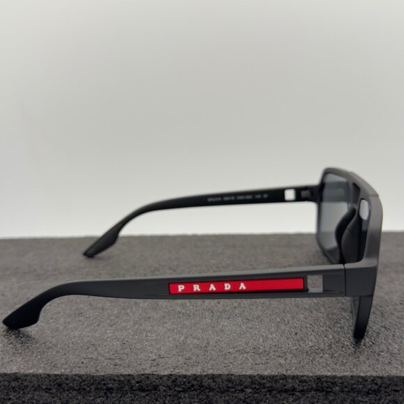 Prada Linea Rossa PS 01XS DG002G Black Sunglasses Polarized Dark Grey Lens READ - Picture 8 of 13